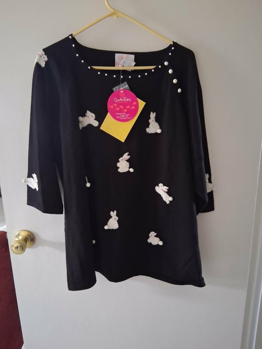 Quacker Factorys woman's Bunny/Easter top New with tags 1X